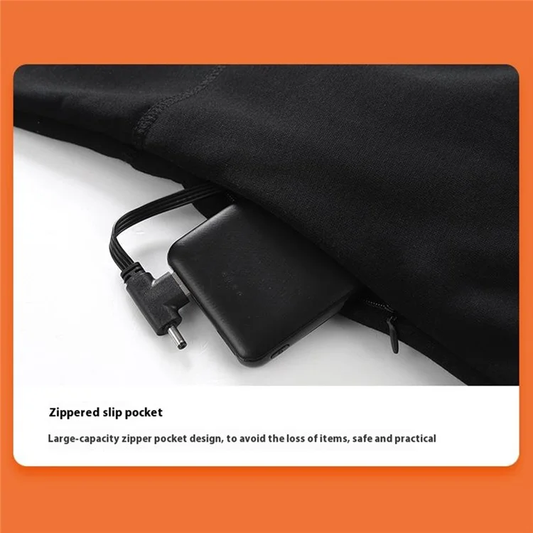 1805-30 Winter 30 Heizzonen Thermische Unterwäsche Elektrische Heizung Kältebeständige Unterwäsche-Anzug (ohne Powerbank) - Schwarz / M
