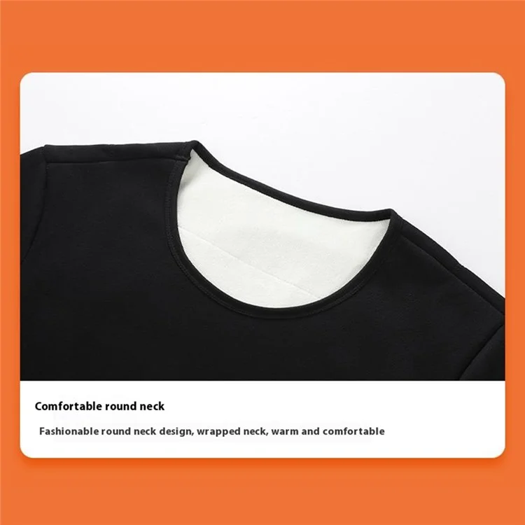 1805-30 Winter 30 Heating Zones Thermal Underwear Electric Heating Cold-proof Underwear Suit (without Power Bank) - Black / 3XL