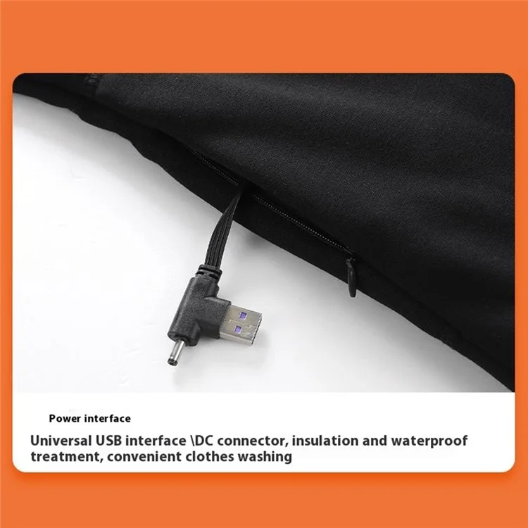 1805-30 Winter 30 Heating Zones Thermal Underwear Electric Heating Cold-proof Underwear Suit (without Power Bank) - Black / 3XL