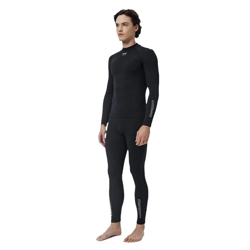GOLOVEJOY SGY05 Outdoor Ski Quick Drying Long Sleeve Top Pants Winter Compression Clothing Set - White / XL