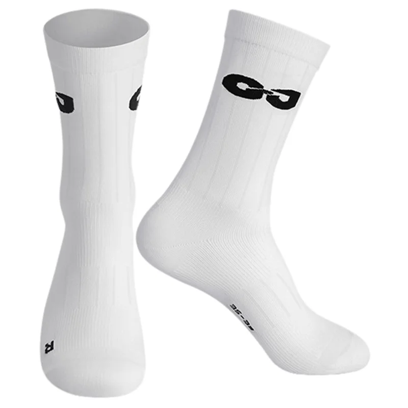 GOLOVEJOY XWZ14 1 Paar Sport Running Cycling Socken Atmungsaktiv Schnell-Trocknend Socken - Weiß / Größe 35-39