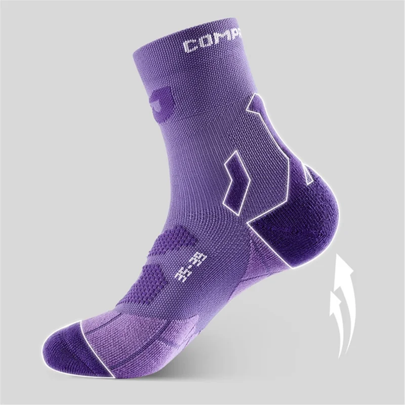 GOLOVEJOY Compressfit XWZ16 1 Paio di Calze da Ciclismo Sportive Traspiranti Antiusura - Bianco / Taglia 35-39