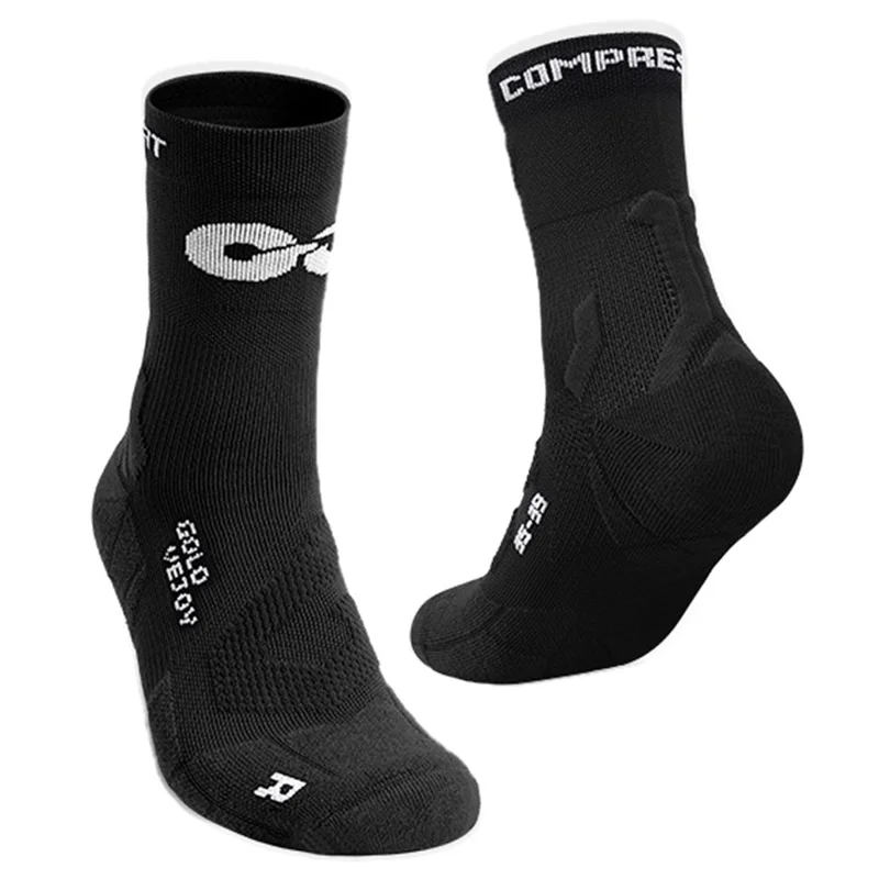 GOLOVEJOY Compressfit XWZ16 1 Pair Sports Cycling Socks Breathable Anti-wear Socks - Black / Size 35-39