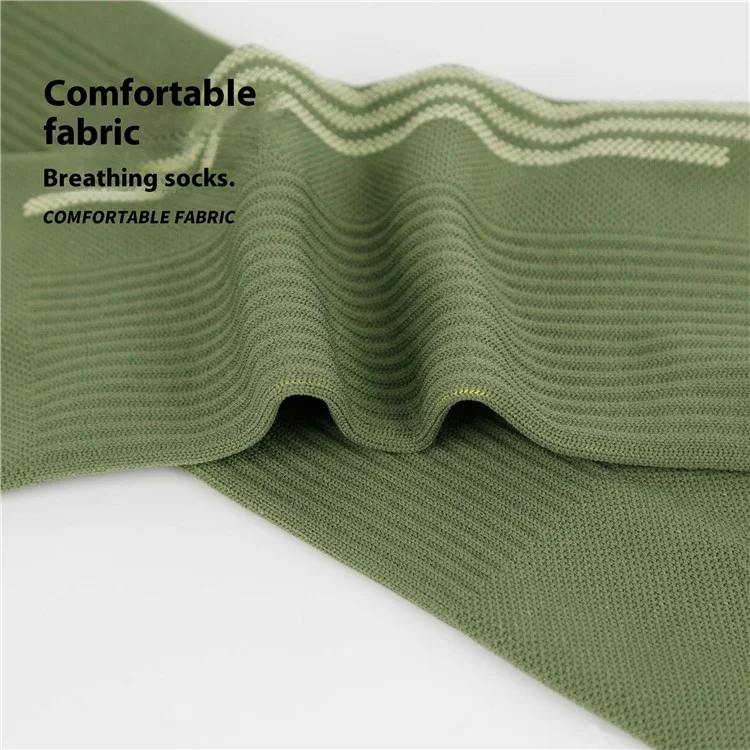 A6601 1 Pair Soccer Compression Socks Calf Knee High Tube Running Sweat-Absorbed Stockings - Green