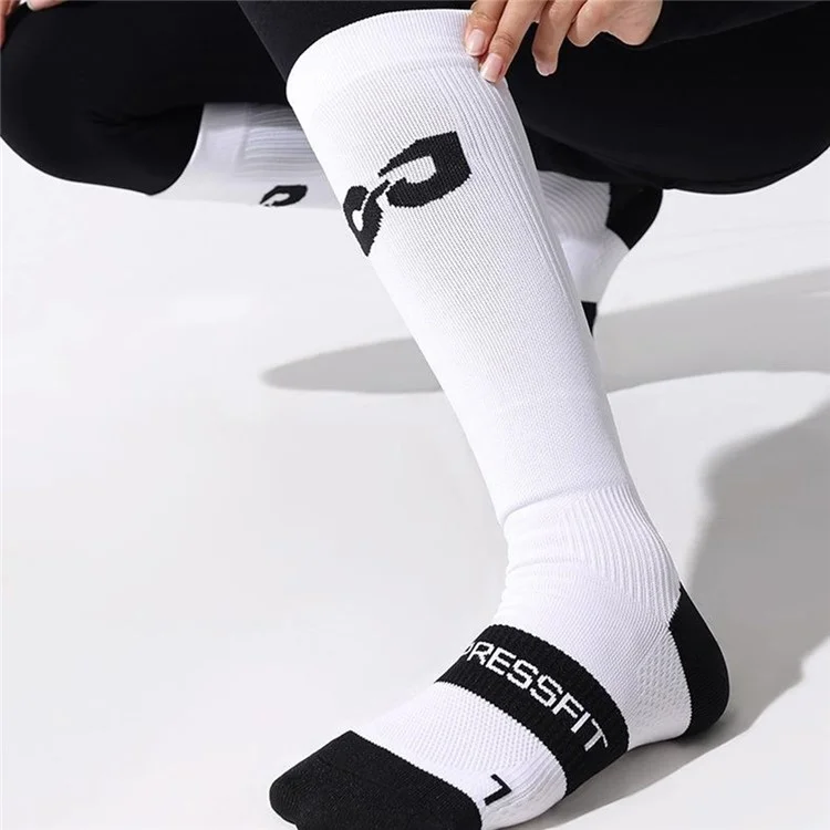 GOLOVEJOY DWZ13 Calze sportive ad alta riflessione Calze di compressione per uomo e donna - Bianco / Taglia 35-39