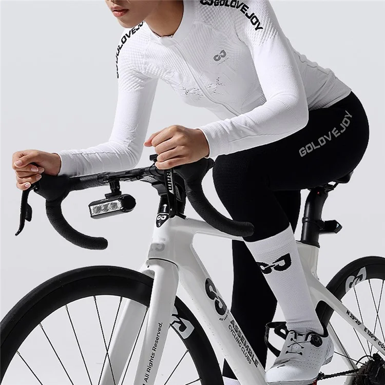 GOLOVEJOY DWZ13 Calze sportive ad alta riflessione Calze di compressione per uomo e donna - Bianco / Taglia 35-39
