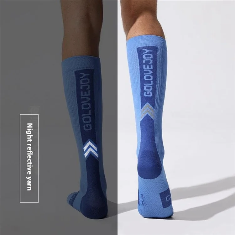 GOLOVEJOY DWZ13 Calze sportive ad alta riflessione Calze di compressione per uomo e donna - Bianco / Taglia 35-39