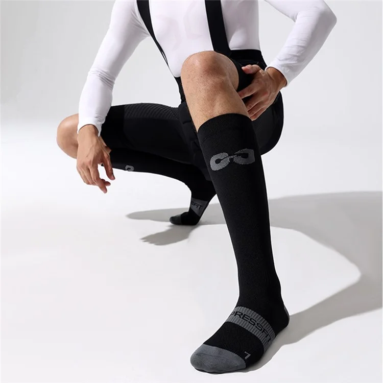 GOLOVEJOY DWZ13 Calze sportive ad alta riflessione Calze di compressione per uomo e donna - Bianco / Taglia 35-39