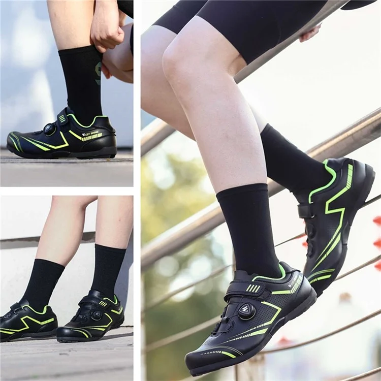 WEST BIKING Radsocken 1 Paar Numerisch Reflektierende Atmungsaktive Lange Socken zum Radfahren, Größe 39-46 - Schwarz / 0