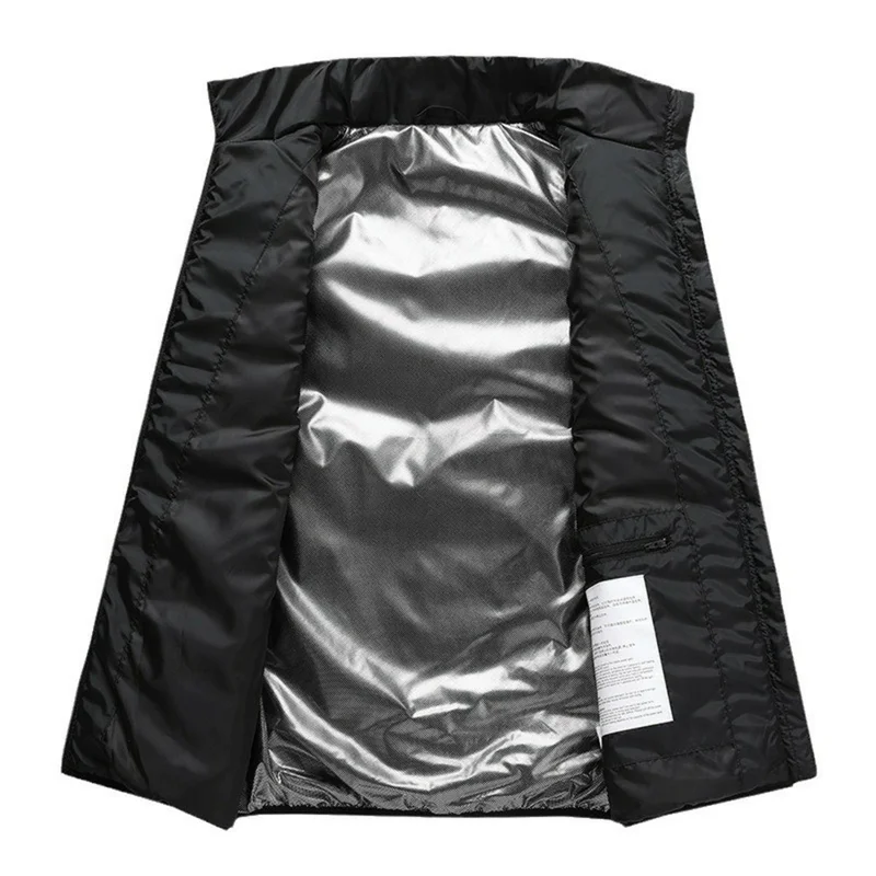 M01 Winter 26 Zone Riscaldanti Giacca Invernale Outdoor 3 Marce Zip Elettrica Riscaldata Gilet (Senza Power Bank) - Nero / XL