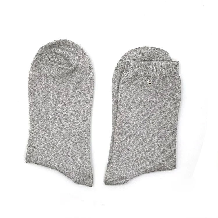 MH-Y094 1 Pair Solid Color Silver Fiber Conductive Long Socks Electrode Socks for DDS Physiotherapy Device