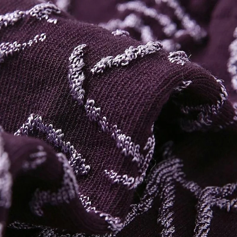 3 Pairs Floral Pattern Women Mid Calf Socks Set Seamless Stitching Breathable Cotton Socks, One Size