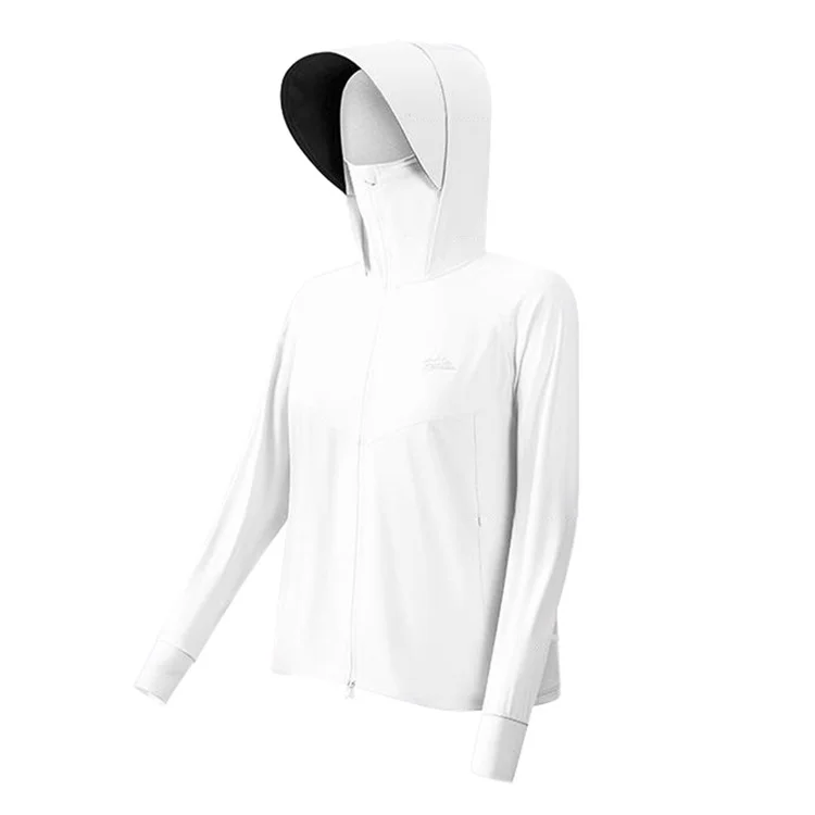 GOLOVEJOY FSY11 Veste Légère de Protection Solaire Rafraîchissante et Respirante avec Bord de Capuche Amovible - Blanc