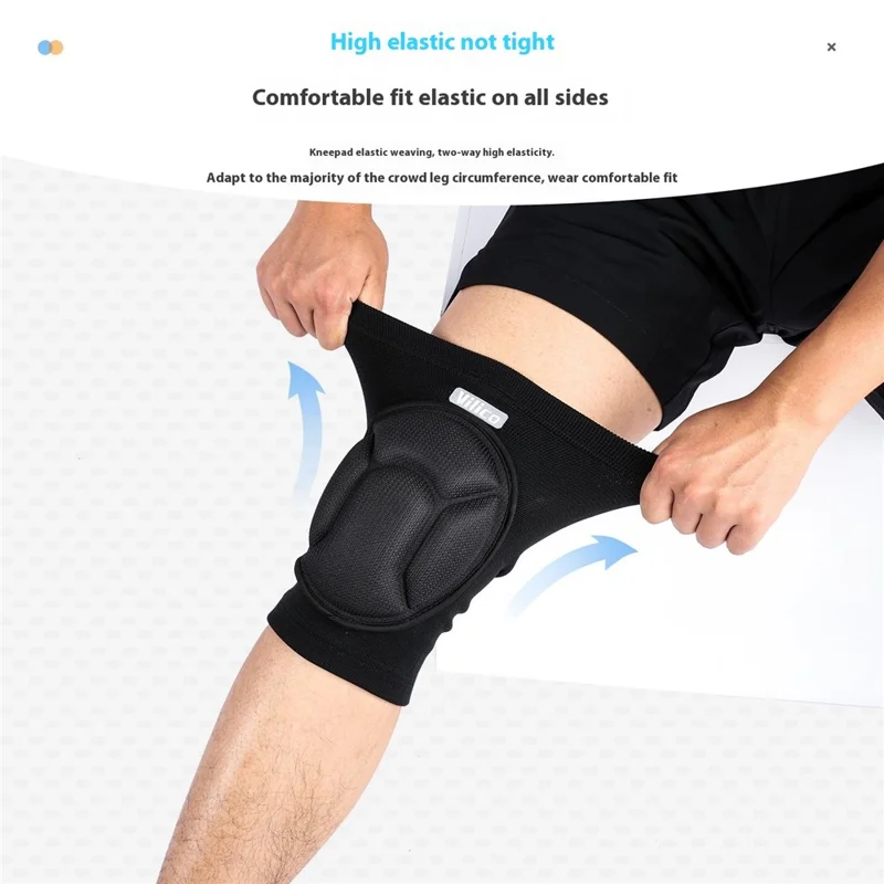 VILICO AB076 Shock-Absorbed Knee Brace Pad Sports Protection Gear Knee Wrap Protector - Black
