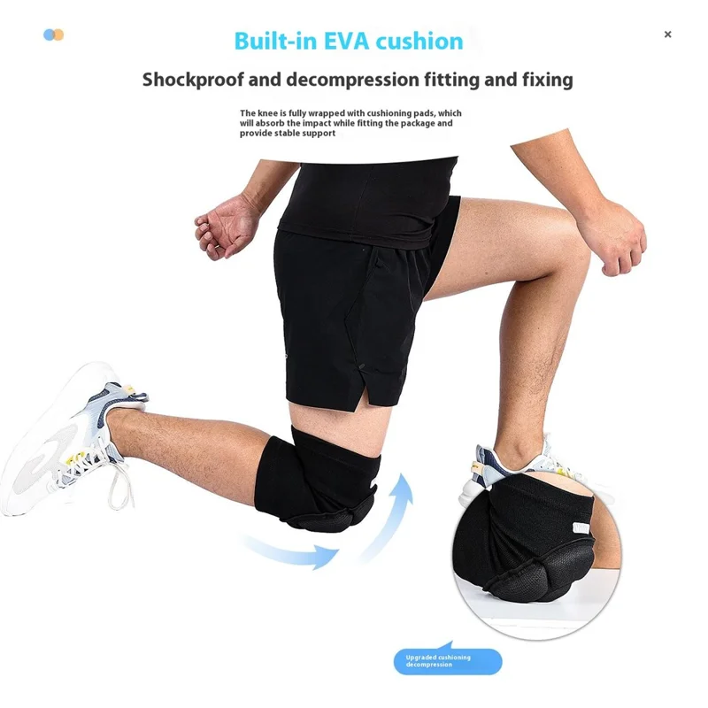 VILICO AB076 Shock-Absorbed Knee Brace Pad Sports Protection Gear Knee Wrap Protector - Black