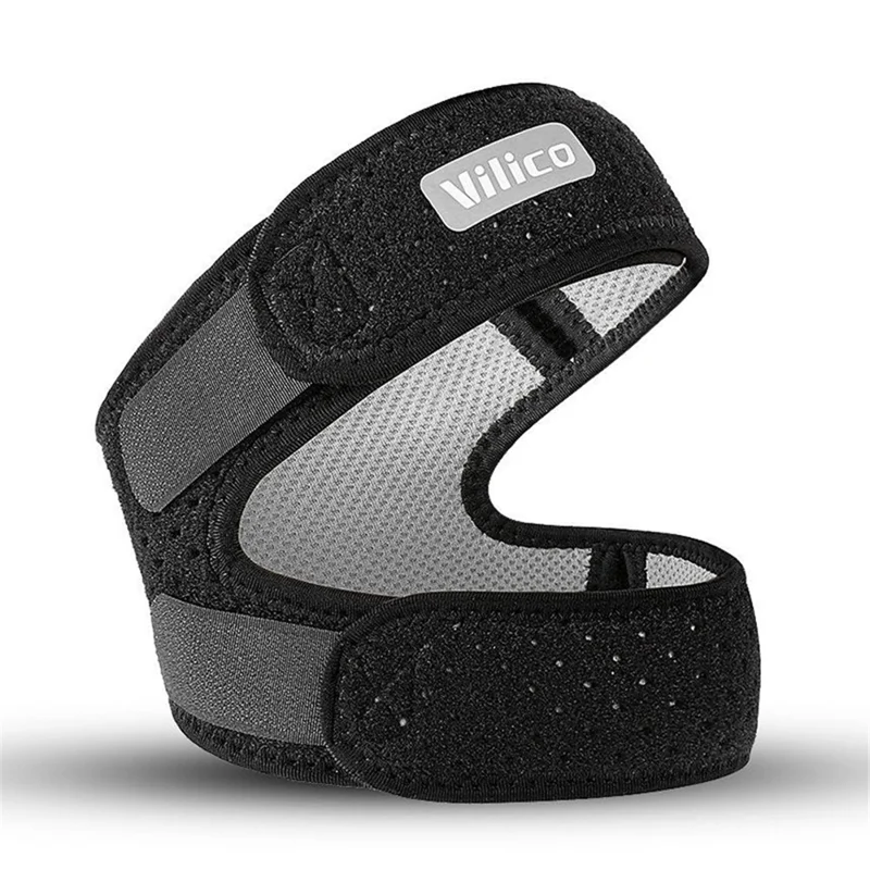 VILICO AB081 Adjustable Patella Stabilizer Knee Strap Brace Knee Support Sports Protective Gear - Black  /  Grey