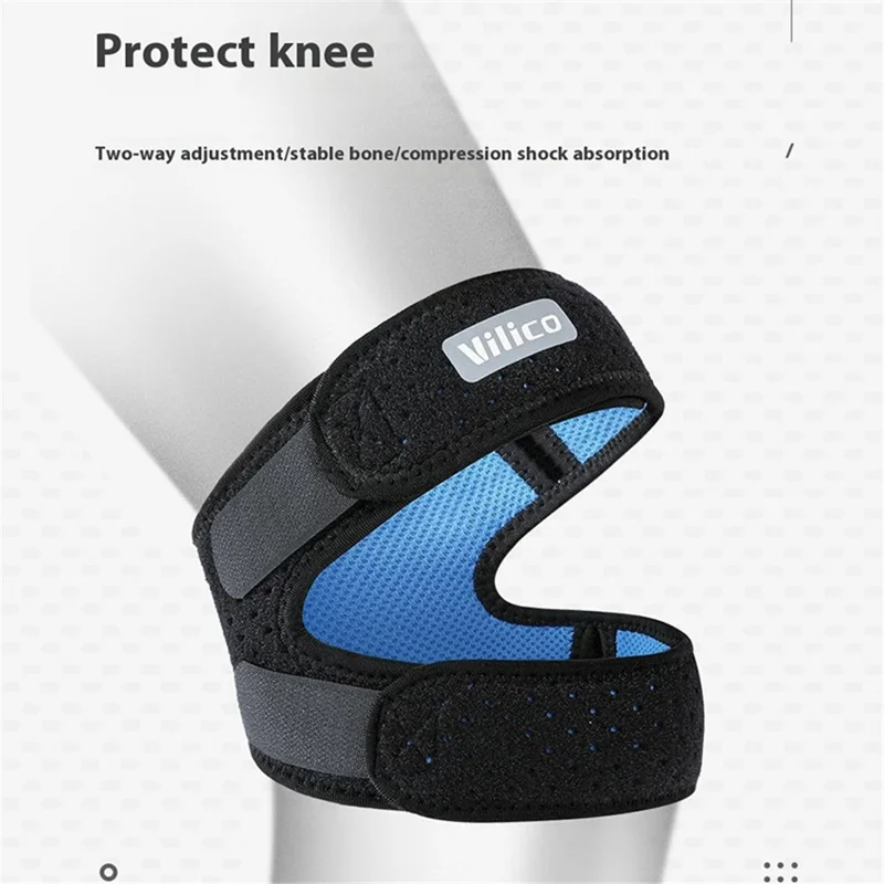 VILICO AB081 Adjustable Patella Stabilizer Knee Strap Brace Knee Support Sports Protective Gear - Black  /  Grey