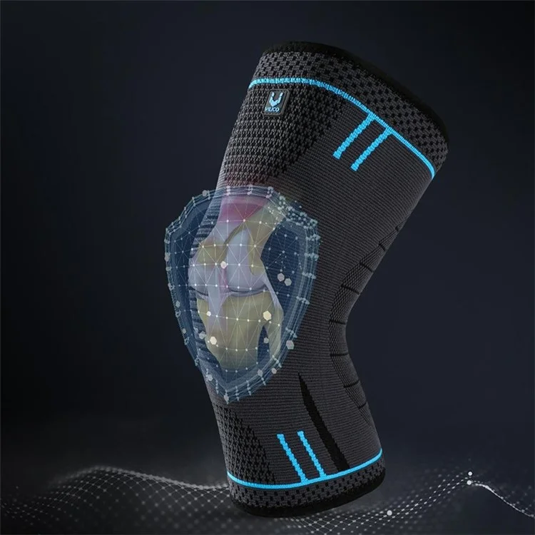 VILICO AB080 1 Pair Knee Braces Cycling Summer Shock-Absorbed Knee Compression Sleeves Wraps - Blue / M