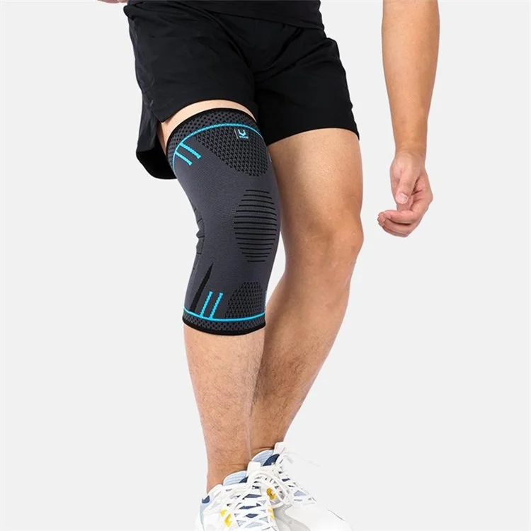 VILICO AB080 1 Pair Knee Braces Cycling Summer Shock-Absorbed Knee Compression Sleeves Wraps - Blue / L