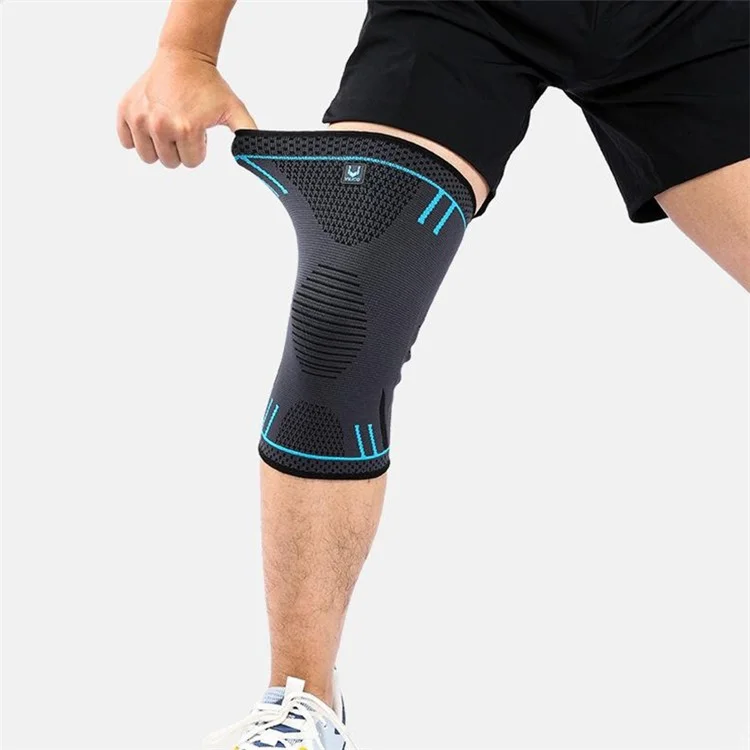 VILICO AB080 1 Pair Knee Braces Cycling Summer Shock-Absorbed Knee Compression Sleeves Wraps - Blue / L