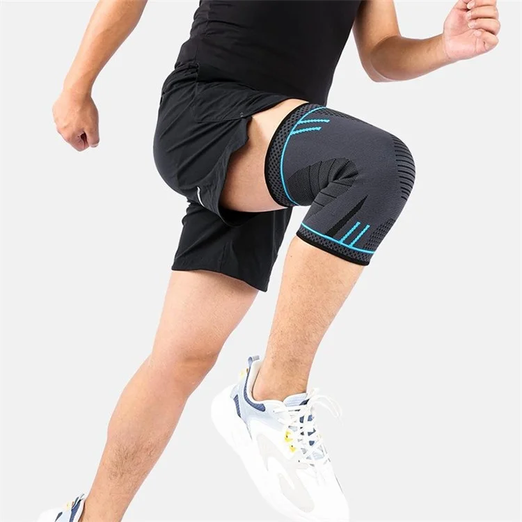 VILICO AB080 1 Pair Knee Braces Cycling Summer Shock-Absorbed Knee Compression Sleeves Wraps - Blue / L