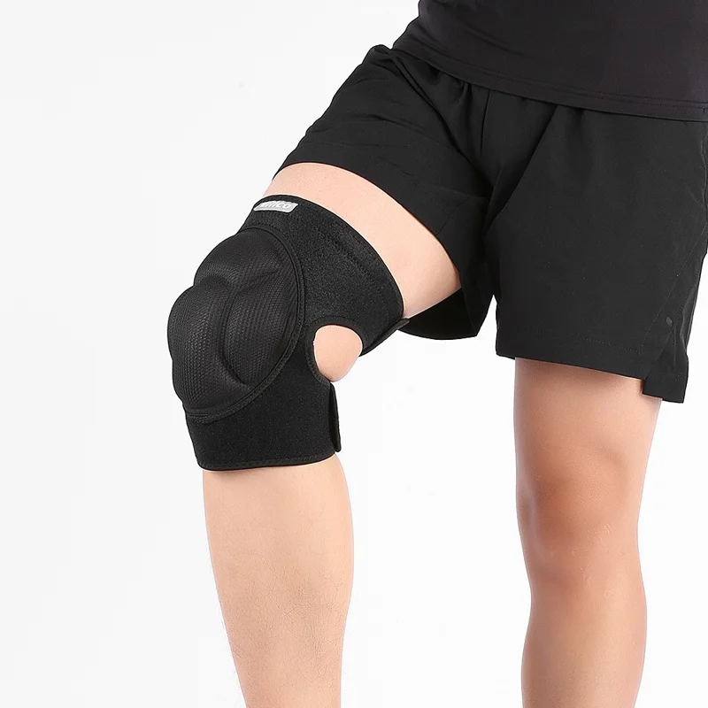 VILICO AB084 Shock-Absorbed Knee Brace Support Sports Knee Compression Wrap - Black / L