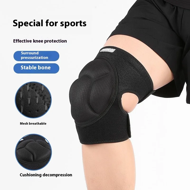 VILICO AB084 Shock-Absorbed Knee Brace Support Sports Knee Compression Wrap - Black / L