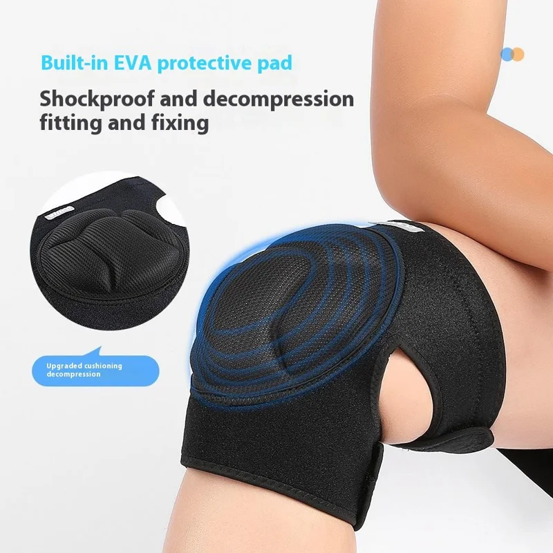 VILICO AB084 Shock-Absorbed Knee Brace Support Sports Knee Compression Wrap - Black / L