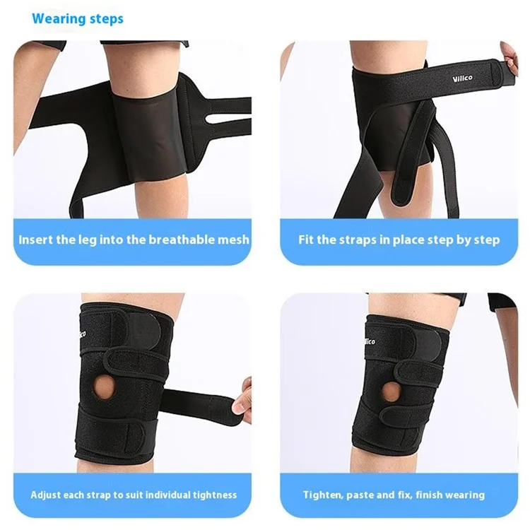 VILICO AB078 Genouillère réglable pour l'été avec compression du genou