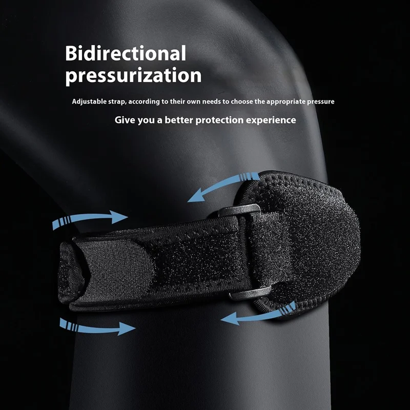 Opaska na rzepkę VILICO AB077 z dwukierunkową kompresją, opaska na kolano, wsparcie stawu kolanowego, sprzęt ochronny do sportu