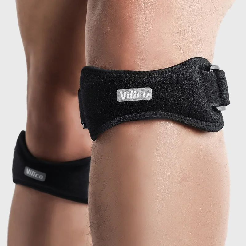 Opaska na rzepkę VILICO AB077 z dwukierunkową kompresją, opaska na kolano, wsparcie stawu kolanowego, sprzęt ochronny do sportu