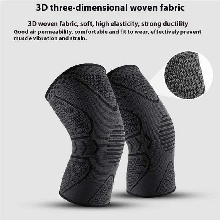 VILICO AB008 Knee Brace Support Anti-Slip Knee Compression Sleeve Wrap - Grey / M