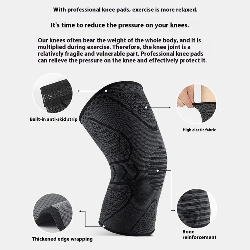 VILICO AB008 Knee Brace Support Anti-Slip Knee Compression Sleeve Wrap - Green / XL