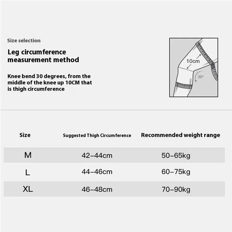 VILICO AB113 Soporte de rodilla transpirable, manguito de compresión antideslizante para verano - Negro / M