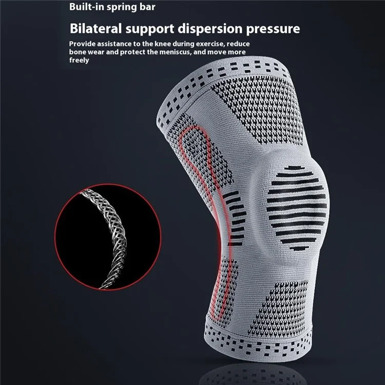 VILICO AB113 Soporte de rodilla transpirable, manguito de compresión antideslizante para verano - Negro / M