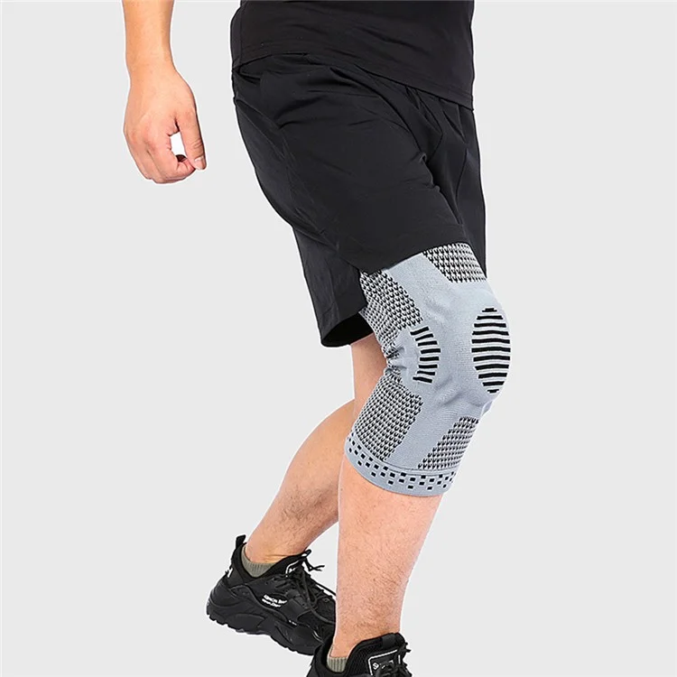 VILICO AB113 Soporte de rodilla transpirable, manguito de compresión antideslizante para verano - Negro / M