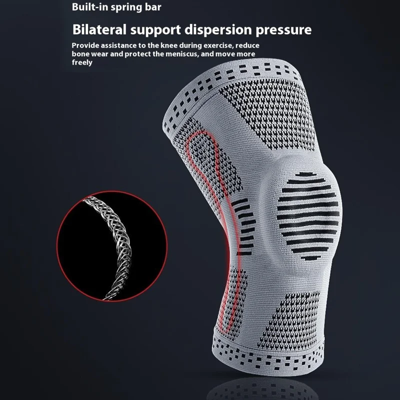 VILICO AB113 Breathable Knee Brace Support Summer Anti-Slip Knee Compression Sleeve Wrap - Black / XL