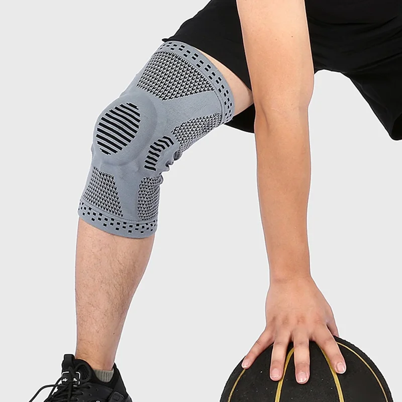 VILICO AB113 Breathable Knee Brace Support Summer Anti-Slip Knee Compression Sleeve Wrap - Black / XL