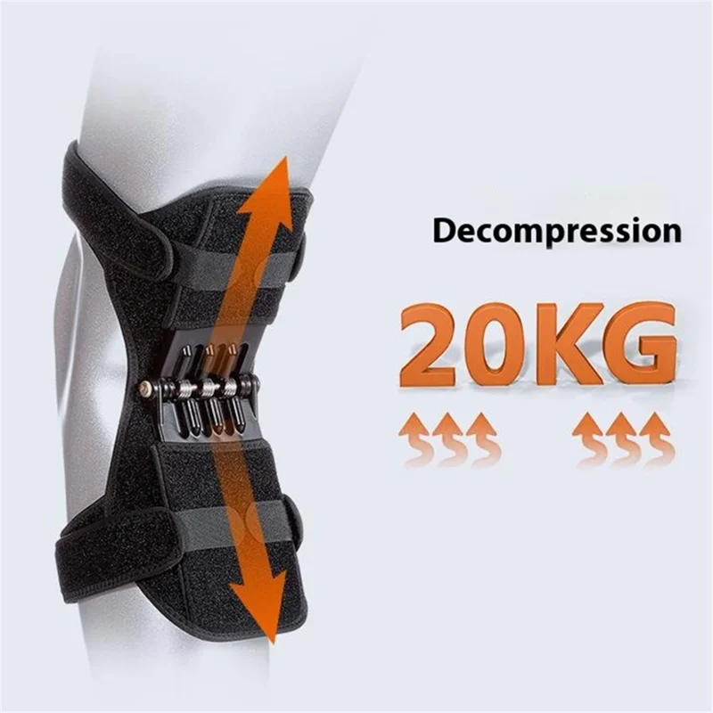 AB037 1 Pair Squat Knee Protection Booster Knee Brace for Meniscus Tear - Black