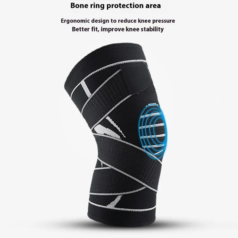 VILICO AB030A Opaska na kolano z antypoślizgowym wsparciem Oddychająca opaska kompresyjna na kolano - M