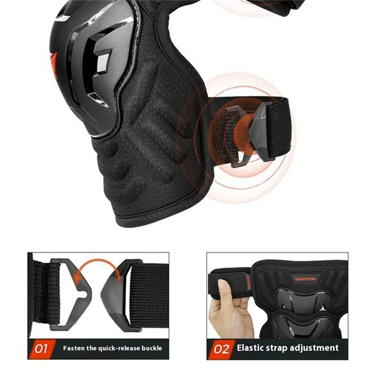 MOTOWOLF MDL1029B 1 Paar Motorrad-Kniepolster Stoßabsorbierendes Knie-Dämpfungssystem Sportschutz