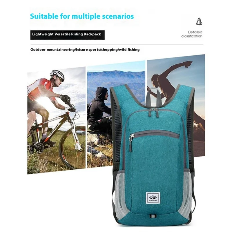 VANAHEIMR 628 Foldable Outdoor Travel Backpack Oxford Cloth Climbing Hiking Daypack - Light Grey