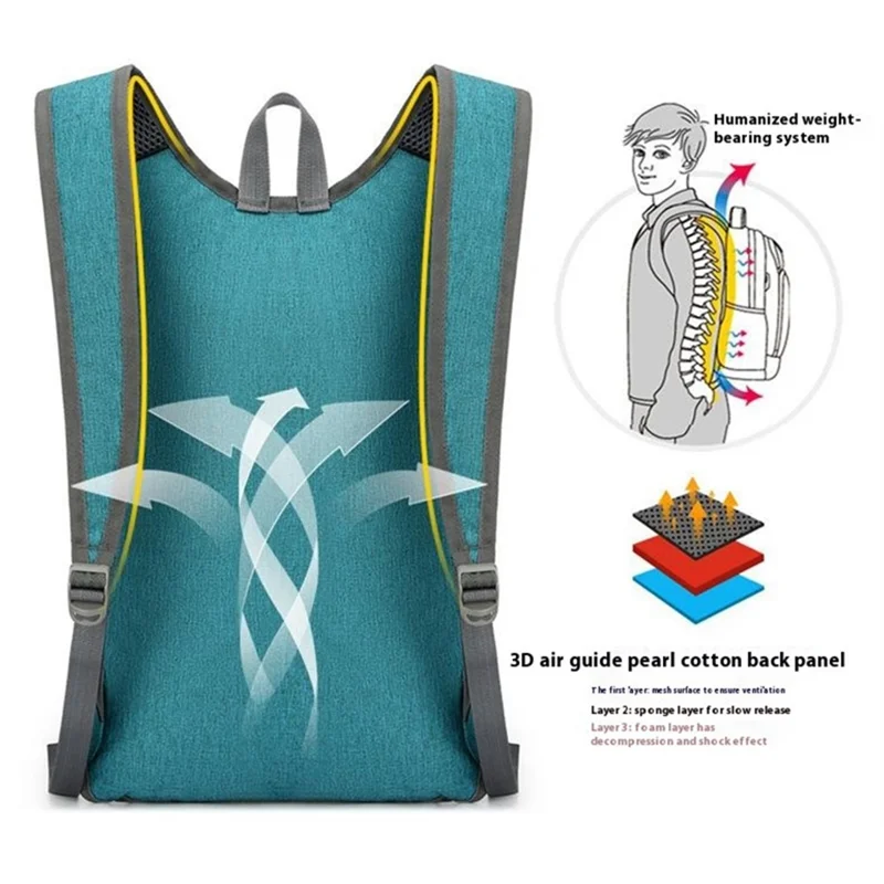 VANAHEIMR 628 Foldable Outdoor Travel Backpack Oxford Cloth Climbing Hiking Daypack - Light Grey