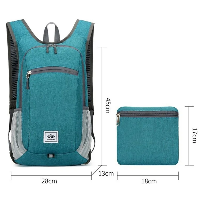 VANAHEIMR 628 Foldable Outdoor Travel Backpack Oxford Cloth Climbing Hiking Daypack - Light Grey