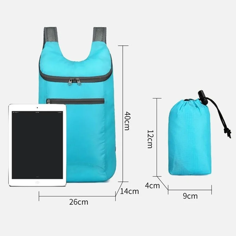 Vanaheimr 622 Zaino Per Esterni Pieghevole Ultra-luce Oxford in Tessuto da Escursionismo da Escursionismo - Lake Blue