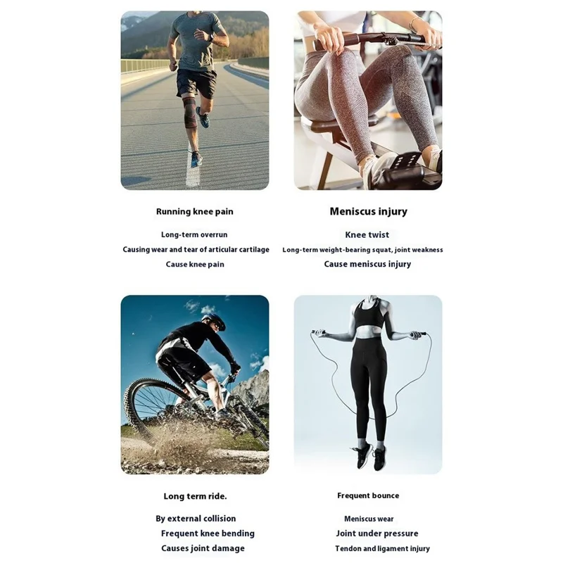 AOLIKES 7927 1Pc Sports Compression Patella Strap Running Cycling Shock Absorption Knee Patella Brace - Black