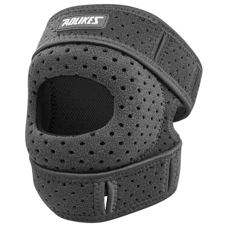 AOLIKES 7927 1Pc Sports Compression Patella Strap Running Cycling Shock Absorption Knee Patella Brace - Dark Grey