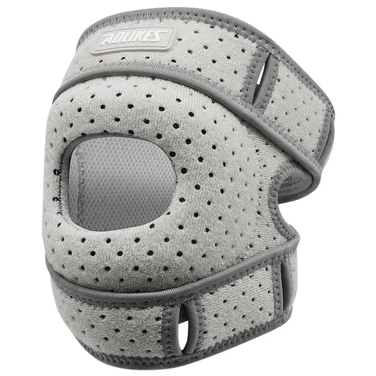 AOLIKES 7927 1Pc Sports Compression Patella Strap Running Cycling Shock Absorption Knee Patella Brace - Light Grey