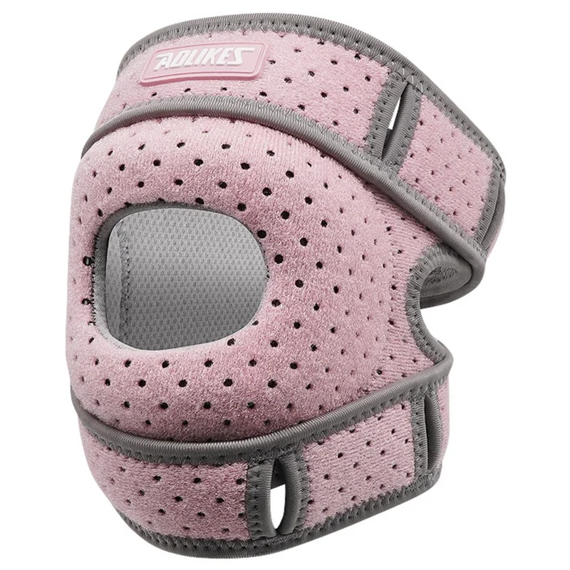 AOLIKES 7927 1Pc Sports Compression Patella Strap Running Cycling Shock Absorption Knee Patella Brace - Pink