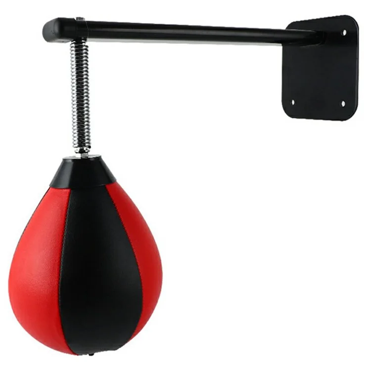 Bola de Boxe JX-158 Montada na Parede, Bola de Velocidade Inflável em Forma de Pera para Artes Marciais Sanda